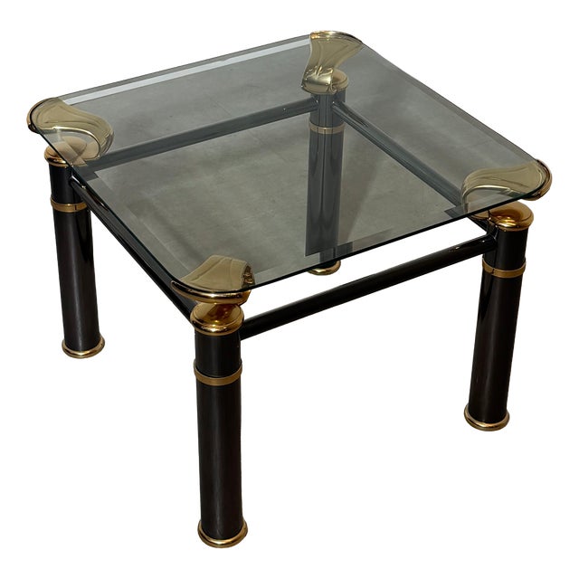 Regency Side Table with Glass Top For Sale
