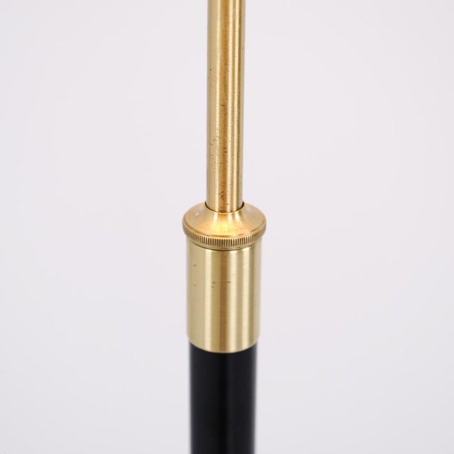 Model 351 Floor Lamp in Black and Brass by Aage Petersen for Le Klint, 1970 For Sale - Image 3 of 8