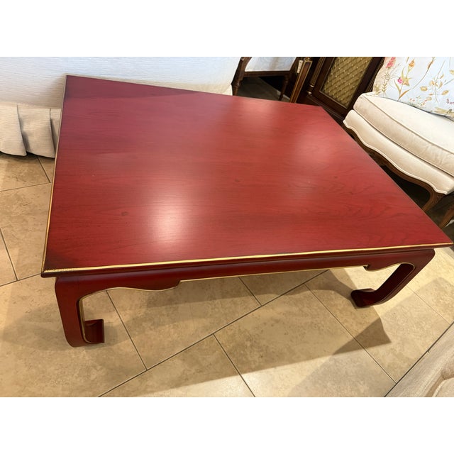 2020s Hickory Chair Company Red Chow Carriol Cocktail Table For Sale - Image 5 of 9