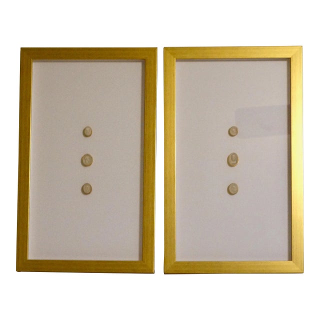 1820's Framed Genuine Antique Grand Tour Intaglios, Set of 2 For Sale