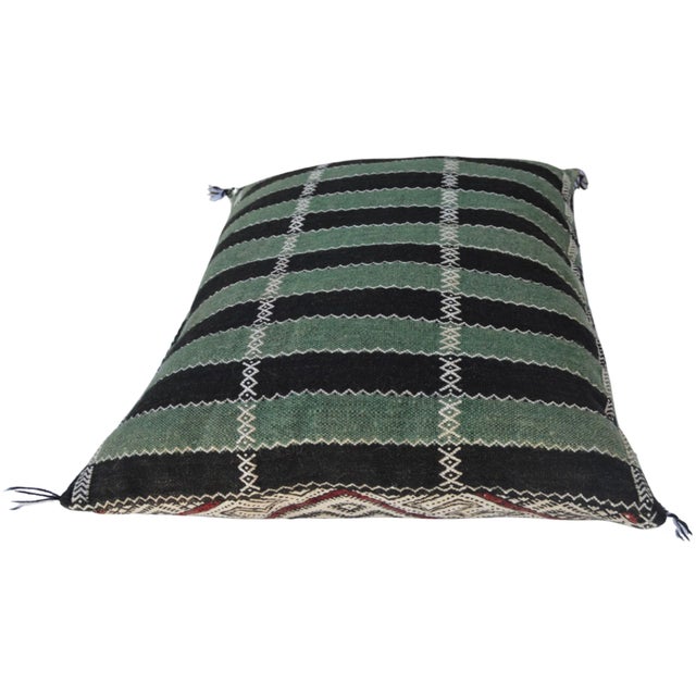 Maroon Moroccan Berber Pillow W/ Motif For Sale - Image 8 of 11