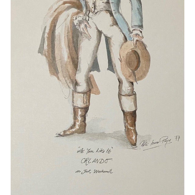 Traditional Vintage Stratford Festival Costume Design "Orlando" by Robin Fraser Paye, 1977-8 For Sale - Image 3 of 3