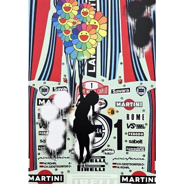 Death NYC - Girl with Murakami balloon and Martini - limited edition with certificate Paper: Fine art 300 gsm paper....