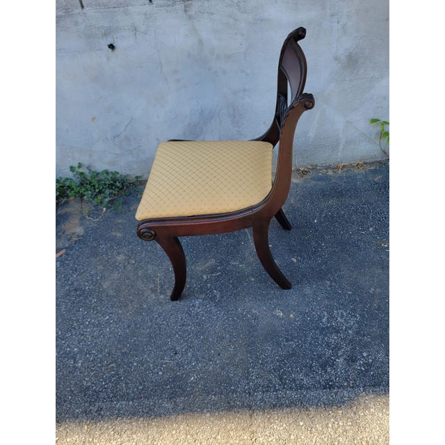 Beige 19th Century Mahogany, Attributed to Duncan Phyfe Desk Chair For Sale - Image 8 of 10