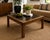 Vintage Mid-Century Modern Tobacco Walnut Coffee Table & End Table — Two-Piece Set A distinctive two-piece Mid-Century...