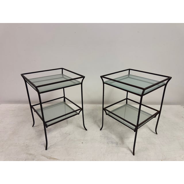 French Two-Tier Side Tables in Wrought Iron, 1970s, Set of 2 For Sale - Image 7 of 14