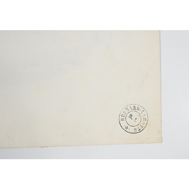 Early 20th century impressionist watercolor study on paper of a man with top hat by Bernard Lamotte (1903 – 1983)...