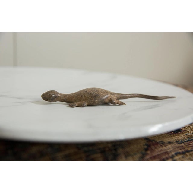 Figurative Vintage African Bronze Lizard For Sale - Image 3 of 7