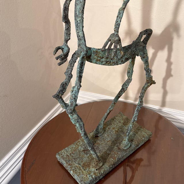 Early 21st Century Bronze Artist Made Brutalist Style Centar Sculpture For Sale - Image 4 of 10