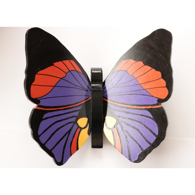 Folk Art Wooden Butterflies Set of 3 Chairish