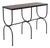 Slender 'Arcade' Wrought Iron and Black Limestone Console by Design Frères For Sale