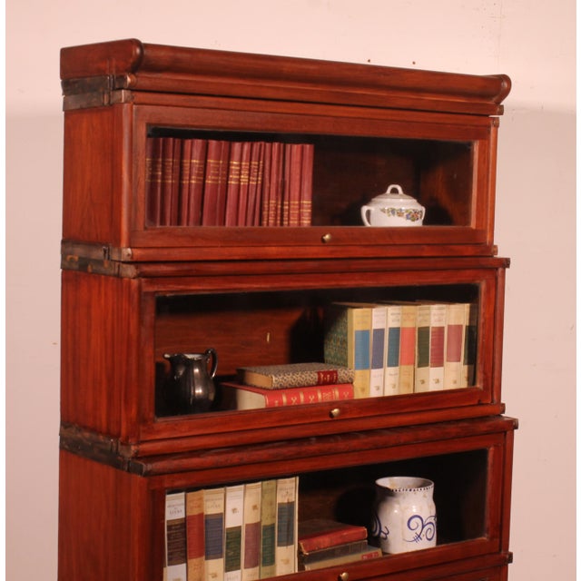 Antique Waterfall Bookcase in Mahogany from Globe Wernicke, 1890s For Sale - Image 4 of 10