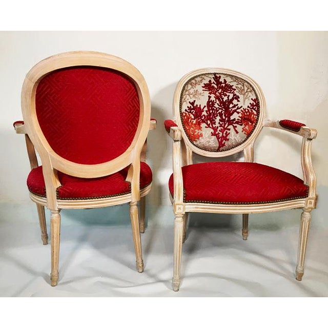 Italian Provincial Arm Dining Chairs Set of 4 Chairish