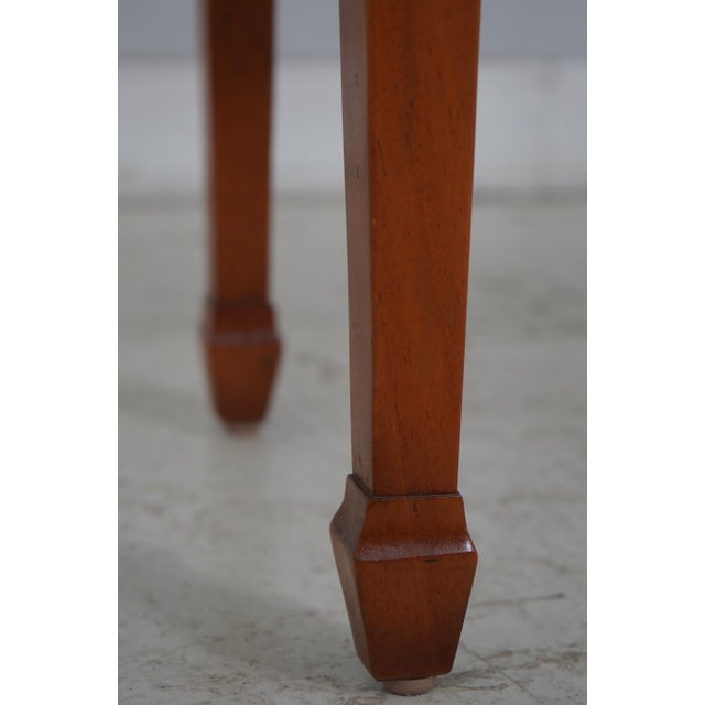 Wood Adams Paint Decorated Cane Side Window Bench For Sale - Image 7 of 14