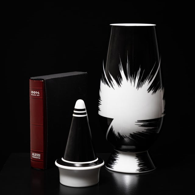Black Lidded Vase No. 36 by Alessandro Mendini for Alessi, Germany For Sale In New York - Image 6 of 12