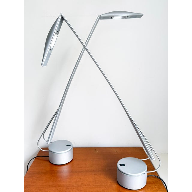 Mid-Century Modern Vintage Dove Desk Lamp by Mario Barbaglia & Marco Colombo for Italian Luce, 1980s For Sale - Image 3 of 18