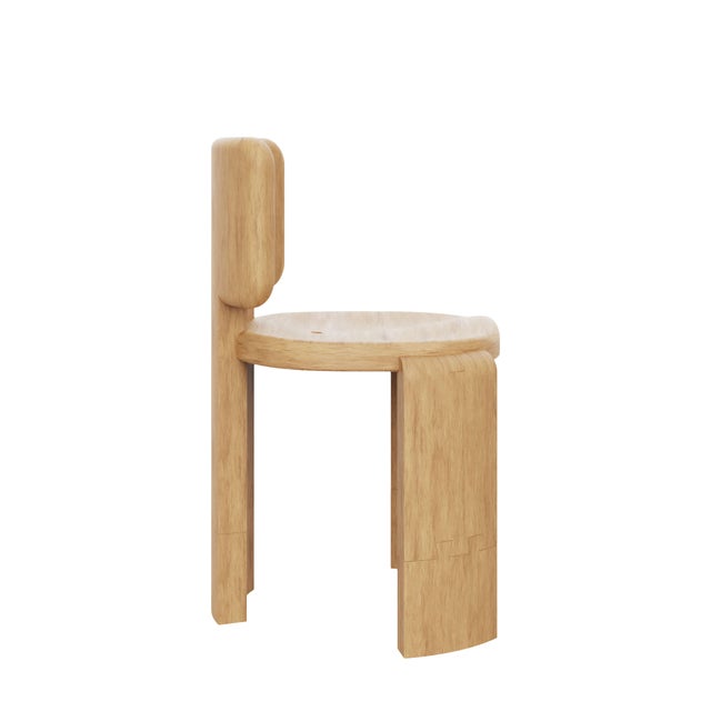 Beige Benjamin Dining Chair by Wood Tailors Club For Sale - Image 8 of 18