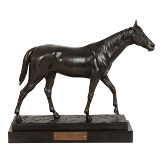 French Antique Bronze Sculpture of Racehorse by Francois Peyrol Ca. 1910 For Sale