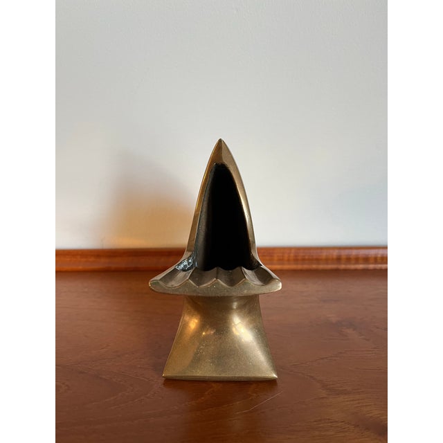 Mid 20th Century Mid Century Modern Solid Brass Fish Sculpture Ashtray For Sale - Image 5 of 8