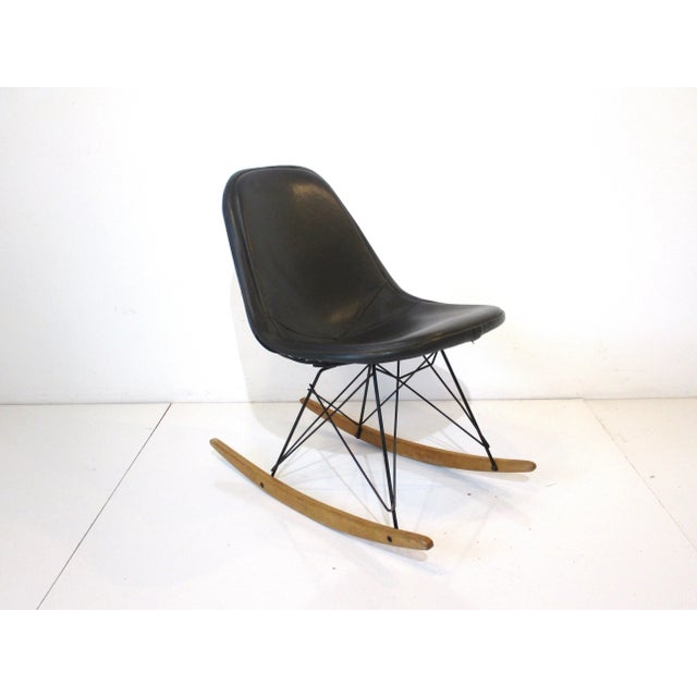 Early Eames Upholstered Wire Rocking Chair for Herman Miller For Sale - Image 13 of 13