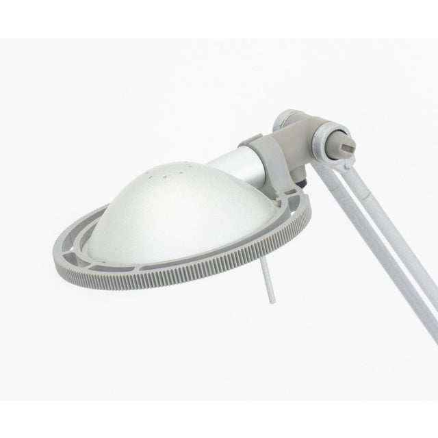 Pair of Alberto Meda and Paolo Rizzatto for Luceplan "Berenice" Desk Lamps, in grey, marked "LUCEPLAN" and "Rizzatto /...