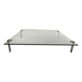 Large Vintage Table Basse Chrome from Roche Bobois, 1970s For Sale