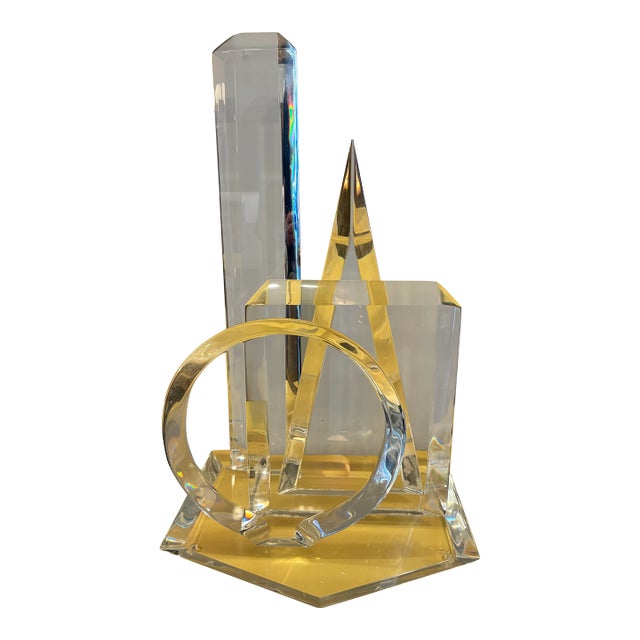 1970s Large Lucite Table Sculpture by Hivo Van Teal For Sale