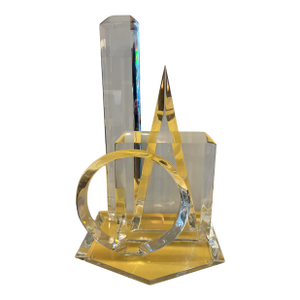 1970s Large Lucite Table Sculpture by Hivo Van Teal