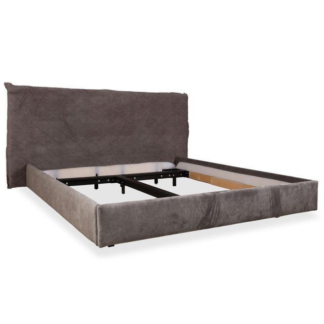 Vintage Grey Fabric Bed For Sale - Image 12 of 12