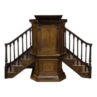 19th Century English Church Pulpit in Fir and Pitch Pine For Sale