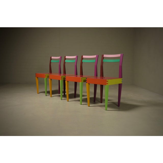 Dry Series Dining Table and Chairs by Massimo Morozzi for Giorgetti Matrix, 1980s, Set of 5 For Sale - Image 15 of 18