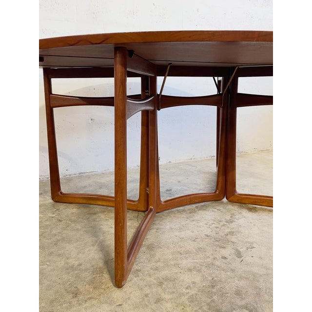 Brown Peter Hvidt & Orla Molgaard Drop Leaf Danish Modern Dining Table For Sale - Image 8 of 12