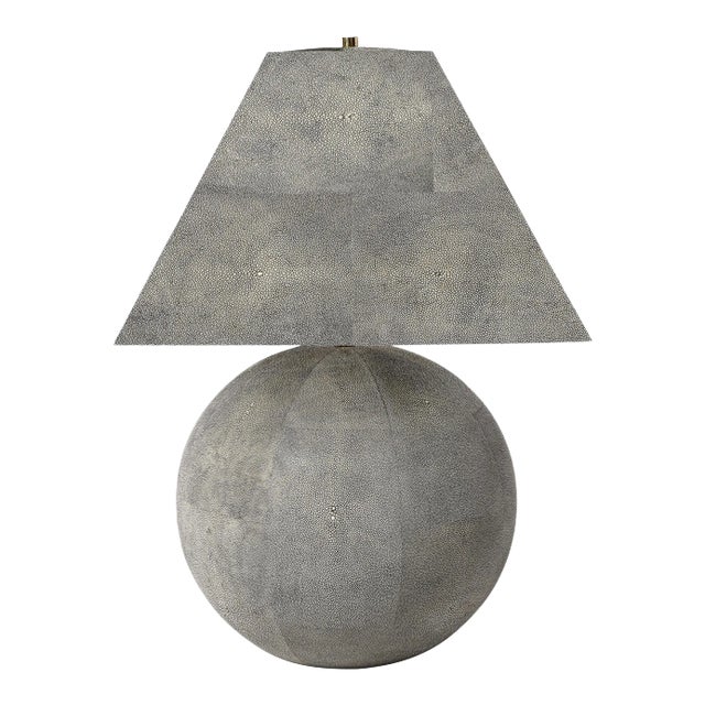 Mid-Century Modernist Tessellated Shagreen Geometric Table Lamp by Karl Springer For Sale