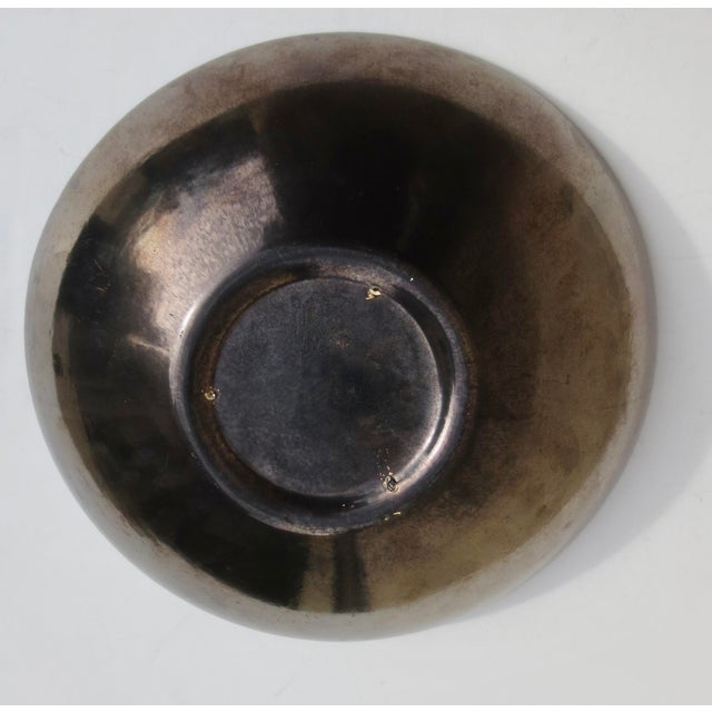 Ceramic Metallic Glaze Bowl Circa 90s For Sale - Image 9 of 9