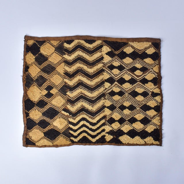 Early 20th Century 20th Century Square Kuba Raffia Textile For Sale - Image 5 of 10