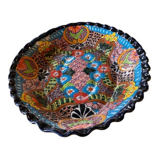 Large Acid Free Talavera Pottery Platter, Fruit or Pasta Bowl For Sale