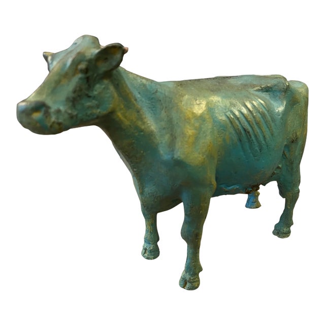 1920’s Butcher Shop Beef Dairy Creamery Cow Cattle Display Heavy Cast Iron For Sale