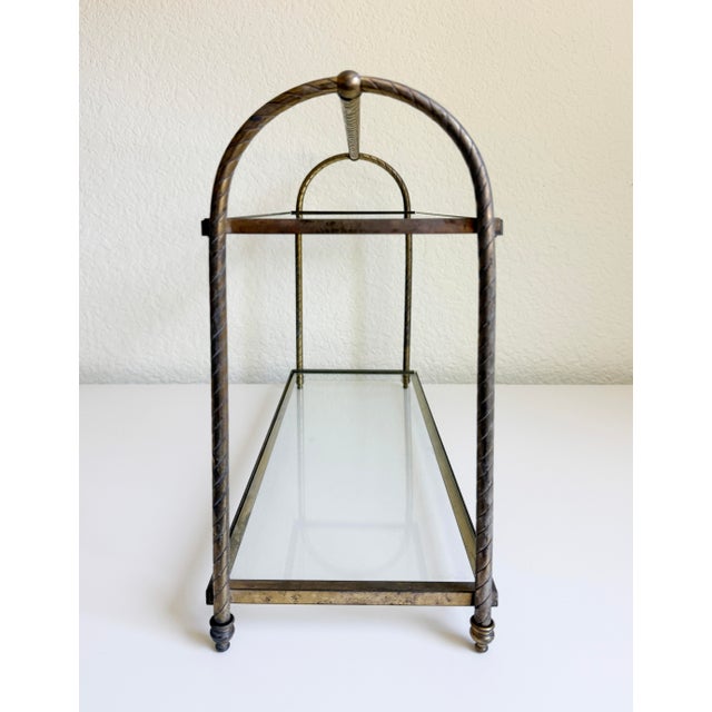 1960s Vintage Brass Tabletop Etagere, 1960s For Sale - Image 5 of 13