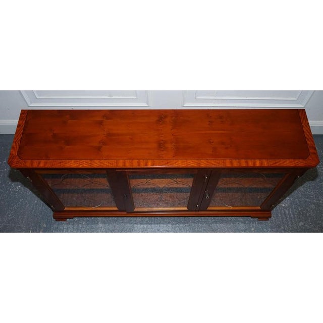 Vintage Glazed Bookcase in Yew Wood For Sale - Image 12 of 18