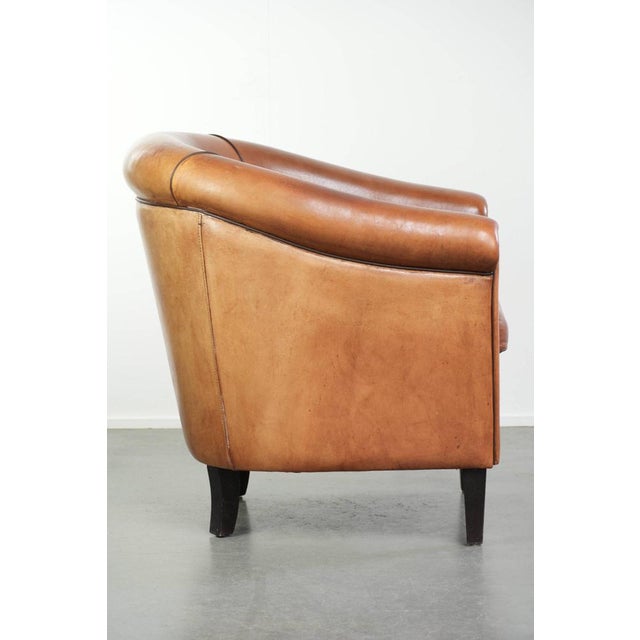 Vintage Club Chair in Sheepskin Leather For Sale - Image 3 of 13
