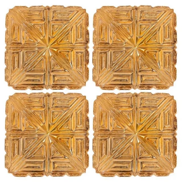 Several Square Amber Glass Flush Mounts, 1960 For Sale - Image 16 of 16