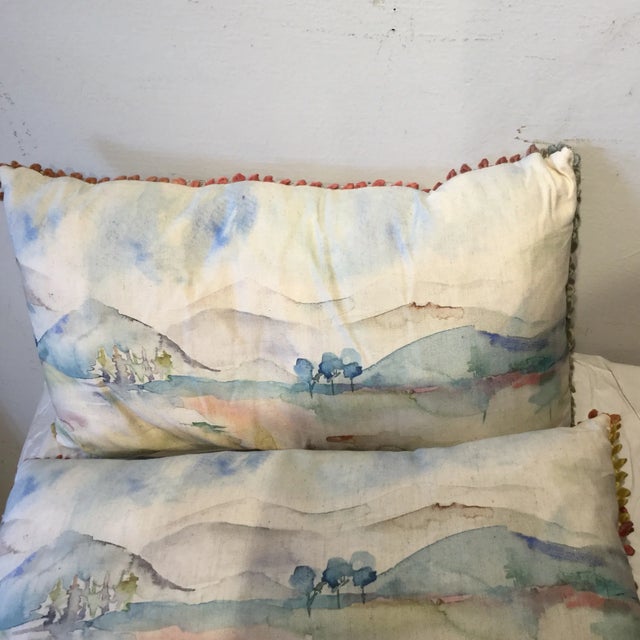 2010s Bolsters Mountain Scene Made in Wales - a Pair For Sale - Image 5 of 6