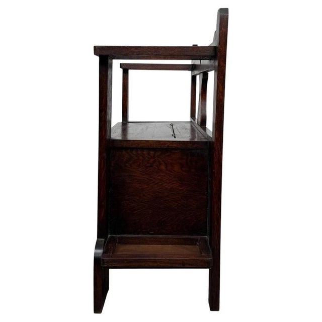 Antique Early 20th Century English Oak Hall Seat For Sale - Image 11 of 12