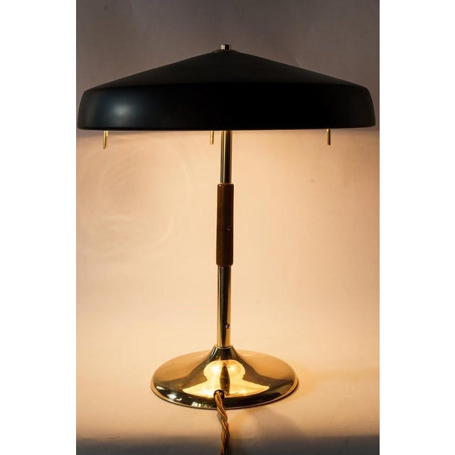 Black Table Lamp from Rupert Nikoll, Vienna, 1960s For Sale - Image 8 of 11