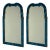 Queen Anne Style, Blue Antiqued Beveled Glass, Venetian Wall Mirrors, 21st C. For Sale