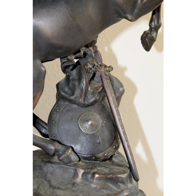 Vintage j.b. Hirsch "Collection Française" Bronze Pegasus Replica Sculpture After Émile-Louis Picault – 20" H For Sale - Image 9 of 16