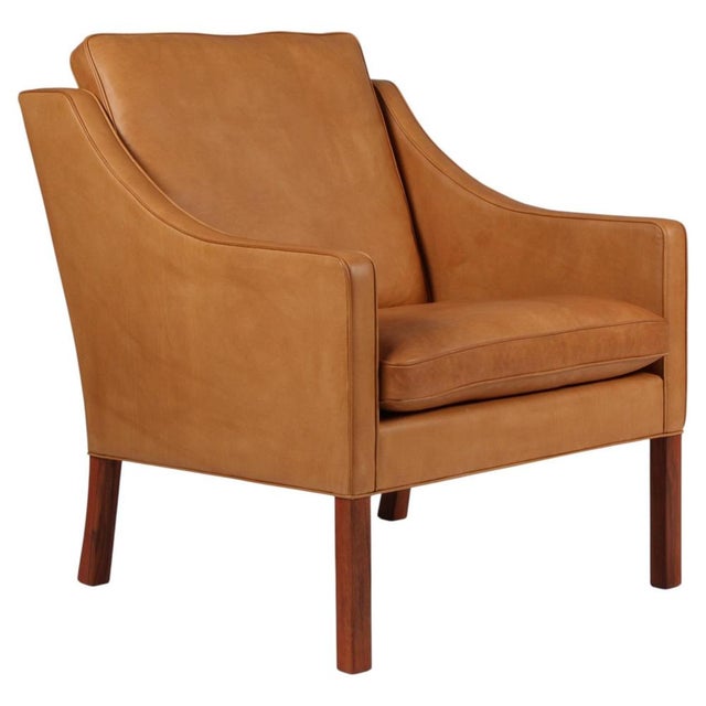 Tan Model 2207 Lounge Chair in Teak and Leather attributed to Børge Mogensen for Fredericia, 1960s For Sale - Image 8 of 8