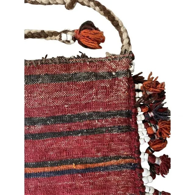 Early 20th Century Persian Hand-Knotted Qashqai Saddlebag For Sale In Chicago - Image 6 of 7