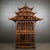 Antique Vietnamese Pagoda Bird Cage For Sale - Image 10 of 12