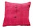 Striking handwoven abaca pillow cover in vibrant fuchsia/pink with a bold tribal pattern. Abaca is a durable natural fiber...